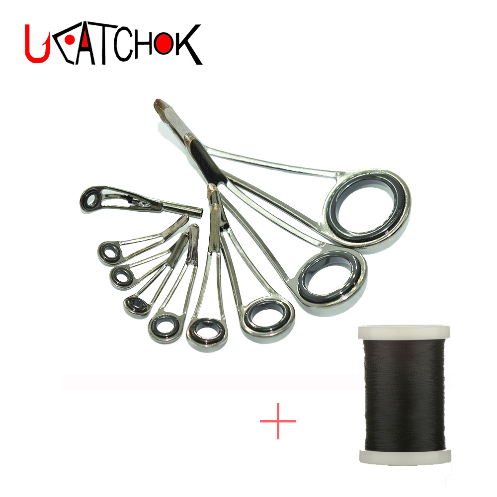 Fishing Rod Building Kit - 9個/キット ロックトラウト釣り竿ガイド 超軽量 ハイレッグ ステンレス鋼ガイドリング ロッドDIY修理
