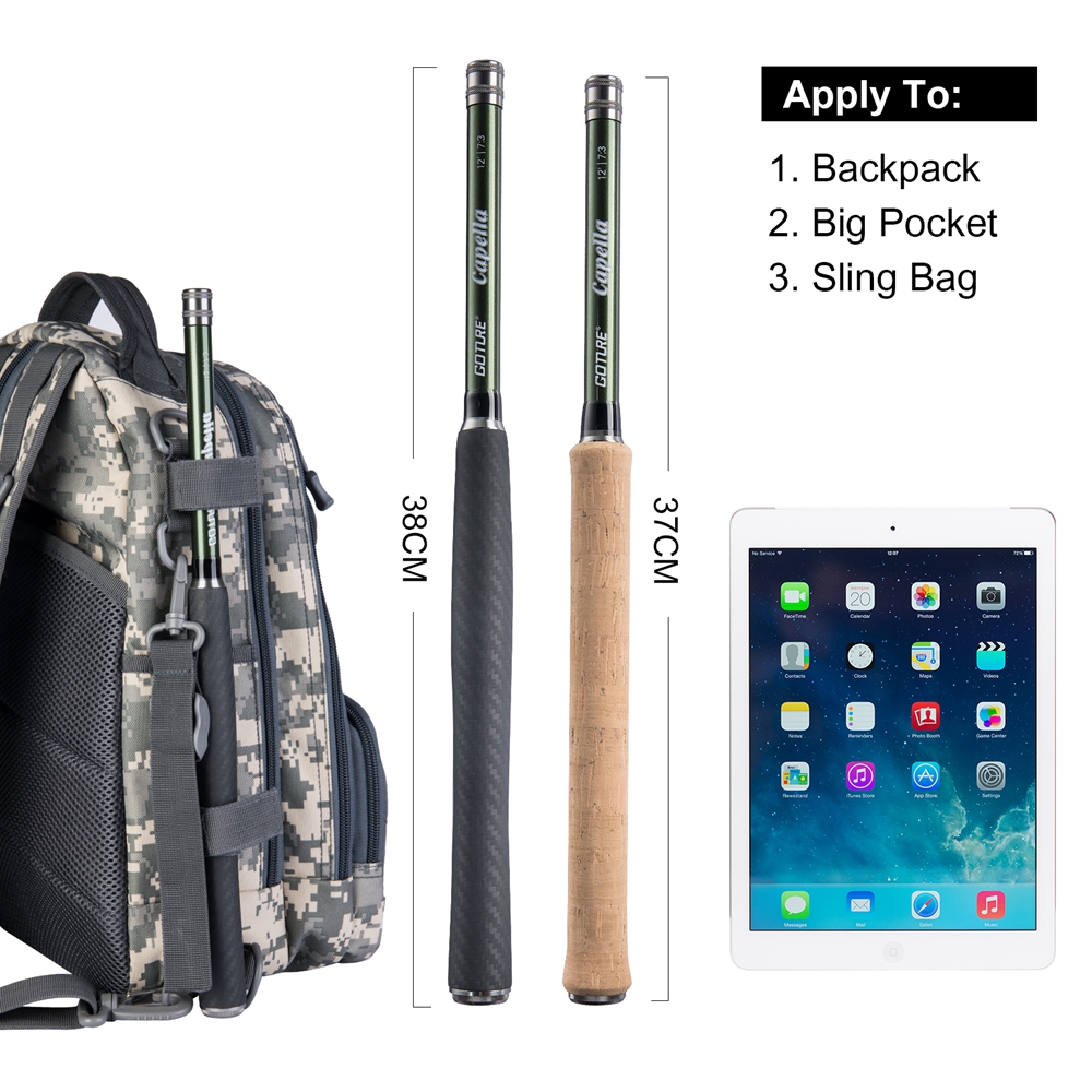 GOTENKara-超軽量釣り竿,3.6mコンボ,ライン付き - Fishing Rod Carbon Fiber のレビューと価格