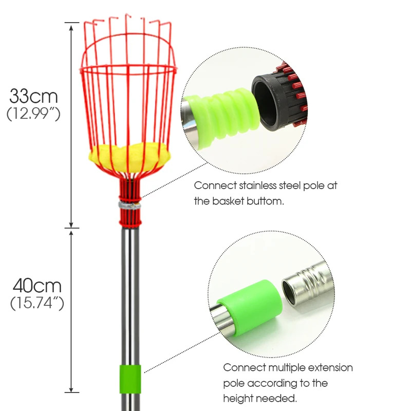 ガーデンファームステンレス製伸縮式ロッドフルーツピッカー、高 - Fishing Rod Telescopic のレビューと価格