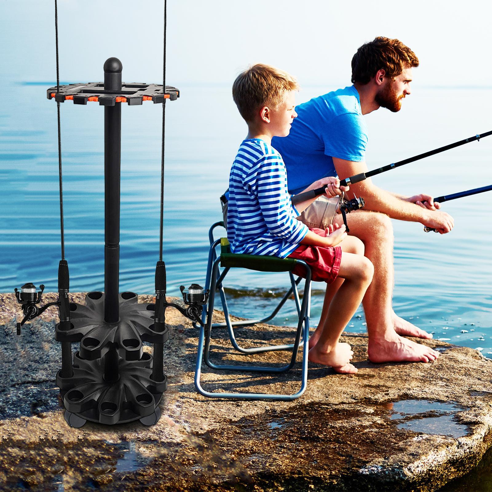 釣り竿ラック 釣り竿垂直スタンド 釣り竿収納ホルダー ボート - Fishing Rod Travel のレビューと価格