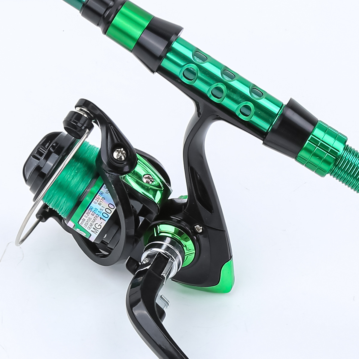 1.8メートルグリーンカーボンファイバーテレスコピックルアー - Fishing Rod Carbon Fiber のレビューと価格