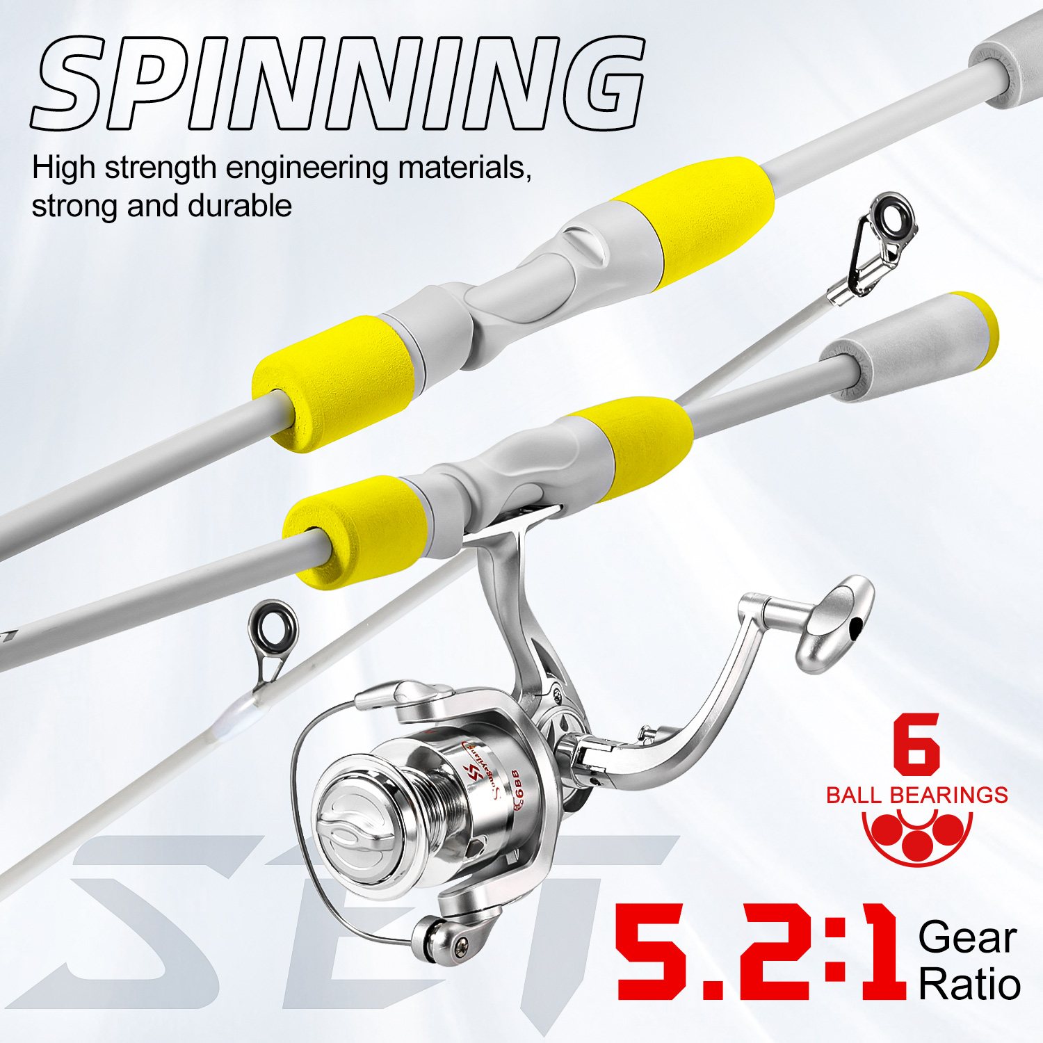 ソウゲイラン 2セクション スピニングフィッシングロッドとフ - Fishing Rod Combo のレビューと価格